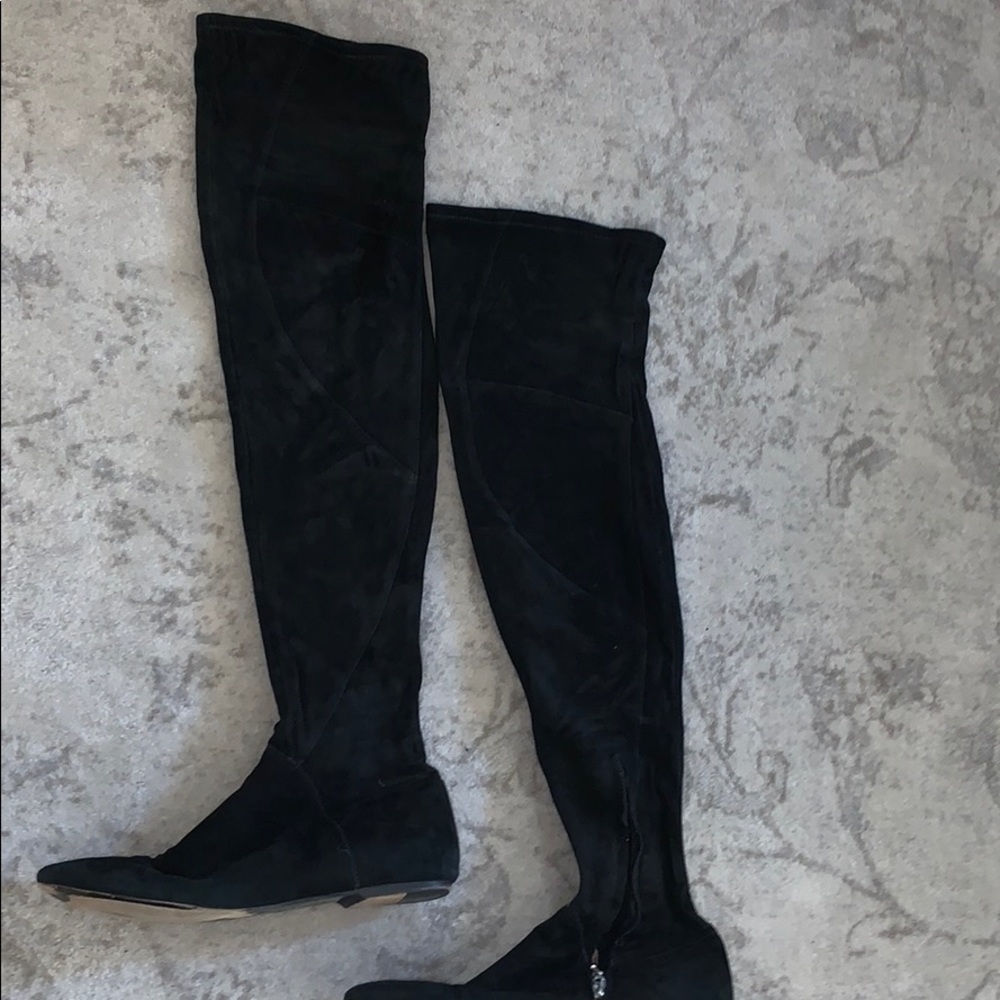 Sergio Rossi Over the Knee stretchy suede boot 9.5